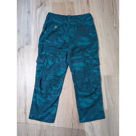 Anthropologie Size 28P Austin Cargo Pants Camo Straight Leg Cropped - Picture 3 of 11